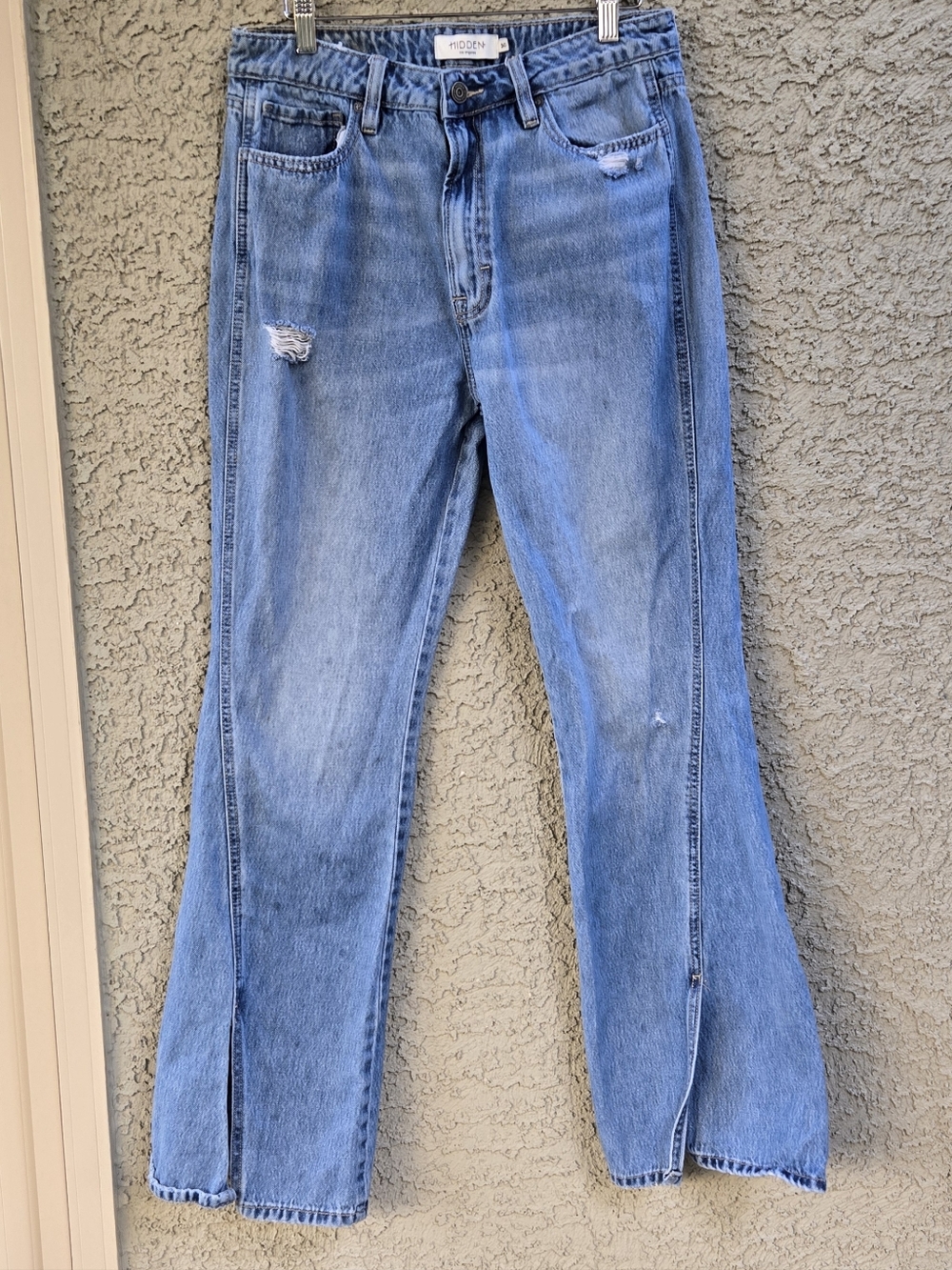 Hidden Los Angeles Happi Light Wash Split-Hem Women's Jeans - Picture 2 of 10